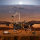 An illustration of InSight on Mars.
